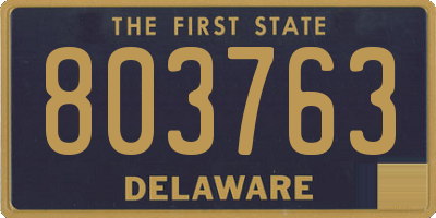 DE license plate 803763