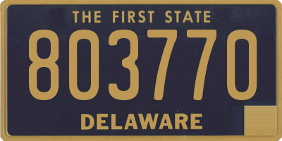 DE license plate 803770