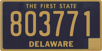 DE license plate 803771