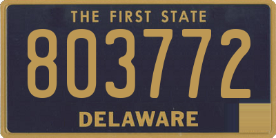 DE license plate 803772