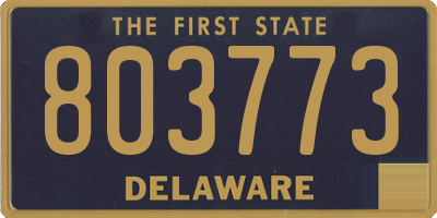 DE license plate 803773