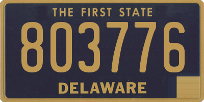 DE license plate 803776