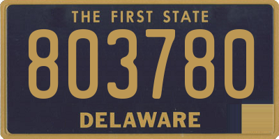 DE license plate 803780