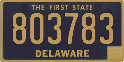 DE license plate 803783