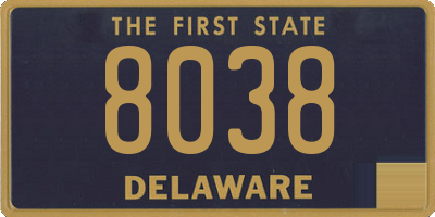 DE license plate 8038