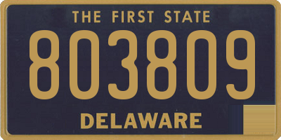 DE license plate 803809