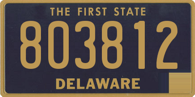 DE license plate 803812