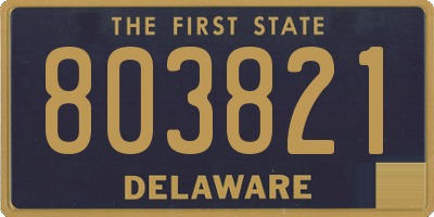 DE license plate 803821