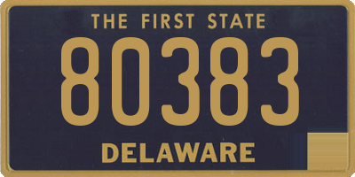 DE license plate 80383