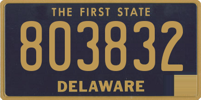 DE license plate 803832
