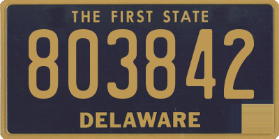 DE license plate 803842