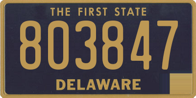 DE license plate 803847