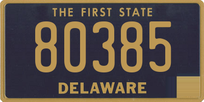 DE license plate 80385