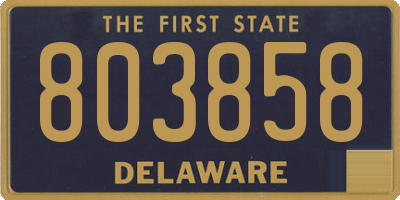 DE license plate 803858