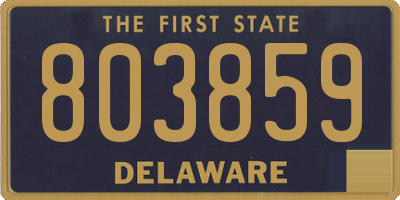 DE license plate 803859