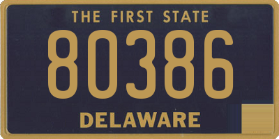 DE license plate 80386