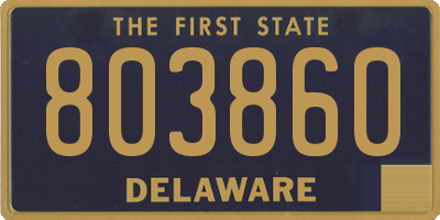DE license plate 803860