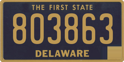 DE license plate 803863