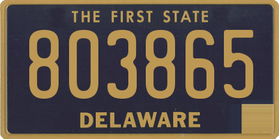 DE license plate 803865