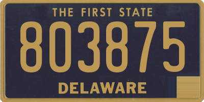 DE license plate 803875