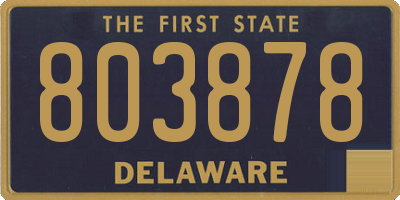 DE license plate 803878