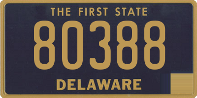 DE license plate 80388