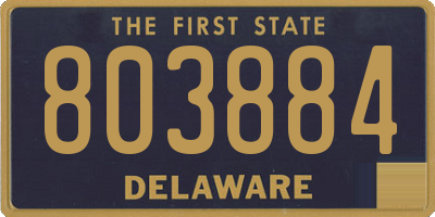 DE license plate 803884