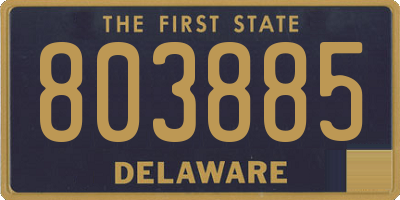 DE license plate 803885