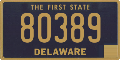DE license plate 80389