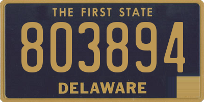 DE license plate 803894