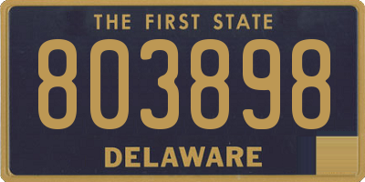 DE license plate 803898