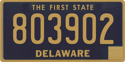 DE license plate 803902