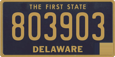 DE license plate 803903