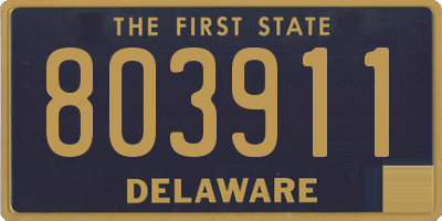DE license plate 803911