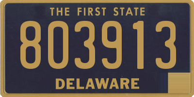 DE license plate 803913