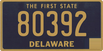 DE license plate 80392