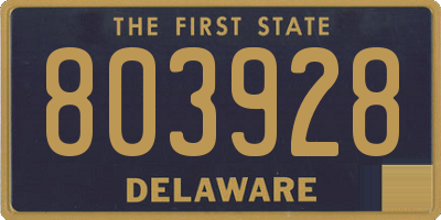 DE license plate 803928