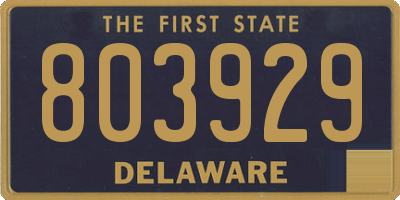 DE license plate 803929