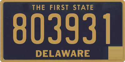 DE license plate 803931