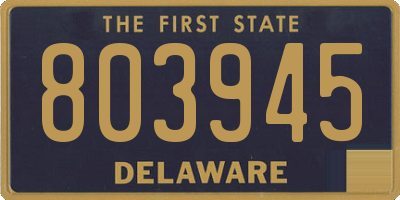 DE license plate 803945