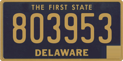 DE license plate 803953