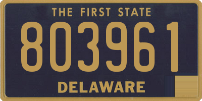 DE license plate 803961
