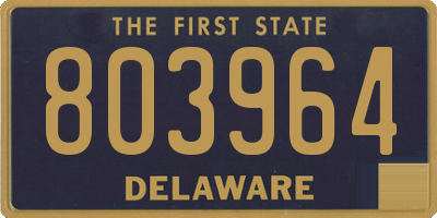DE license plate 803964