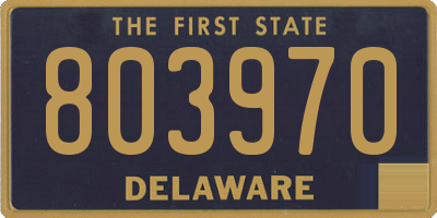 DE license plate 803970