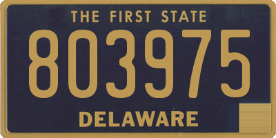 DE license plate 803975