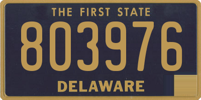 DE license plate 803976