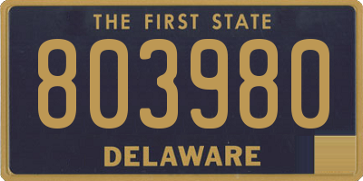 DE license plate 803980