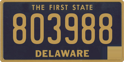DE license plate 803988