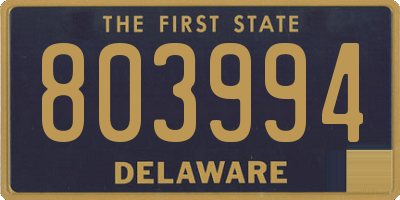 DE license plate 803994