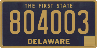 DE license plate 804003